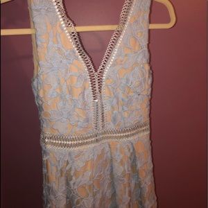 blue lace dress
